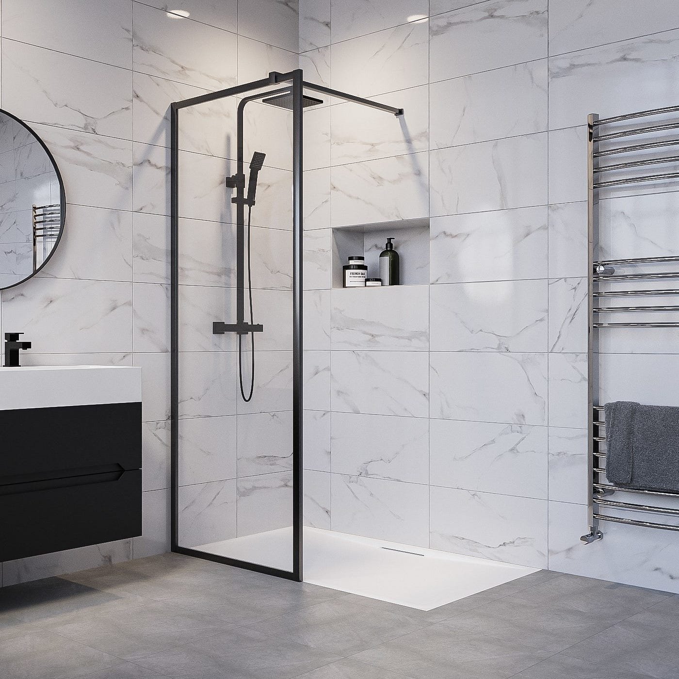 Shower Glass Partition in Dubai | Enclosure Screen & Bathtub