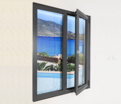 black color Aluminium windows